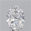 Natural Diamond 0.74 Carats, Oval with  Cut, D Color, VS2 Clarity and Certified by GIA