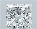 Natural Diamond 1.01 Carats, Princess with  Cut, E Color, SI1 Clarity and Certified by GIA