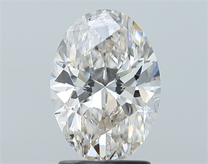Picture of Natural Diamond 2.00 Carats, Oval with  Cut, I Color, SI2 Clarity and Certified by IGI