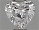 Natural Diamond 0.30 Carats, Heart with  Cut, D Color, SI2 Clarity and Certified by IGI