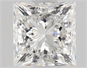 Natural Diamond 0.50 Carats, Princess with  Cut, E Color, VS2 Clarity and Certified by GIA