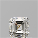 Natural Diamond 0.70 Carats, Asscher with  Cut, J Color, IF Clarity and Certified by GIA