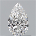 Natural Diamond 0.50 Carats, Pear with  Cut, E Color, VVS2 Clarity and Certified by GIA