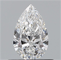 Natural Diamond 0.50 Carats, Pear with  Cut, E Color, VVS2 Clarity and Certified by GIA