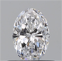 Natural Diamond 0.50 Carats, Oval with  Cut, D Color, VS2 Clarity and Certified by GIA