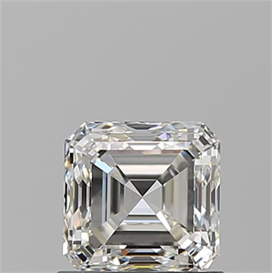 Foto Diamante Natural 0.90 quilates, Asscher , Color H, claridad VVS2 y certificado GIA de