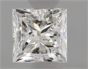 Natural Diamond 0.60 Carats, Princess with  Cut, H Color, VS1 Clarity and Certified by GIA