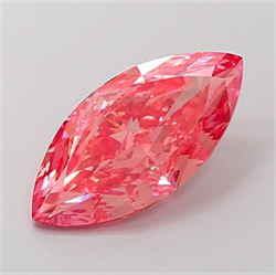 Picture of Lab Grown Diamond 3.88 Carats, Marquise with  Cut, Fancy Vivid Pink Color, VS2 Clarity and Certified by IGI