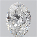 Natural Diamond 1.20 Carats, Oval with  Cut, D Color, SI2 Clarity and Certified by GIA