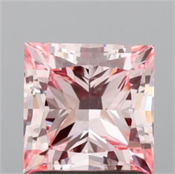 Picture of Lab Grown Diamond 1.51 Carats, Princess with  Cut, Fancy Intense Pink Color, VS1 Clarity and Certified by IGI