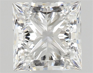 Picture of Natural Diamond 0.56 Carats, Princess with  Cut, E Color, VVS2 Clarity and Certified by GIA