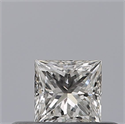 Natural Diamond 0.24 Carats, Princess with  Cut, F Color, VS2 Clarity and Certified by GIA