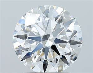 Picture of Natural Diamond 2.06 Carats, Round with Excellent Cut, D Color, VS1 Clarity and Certified by GIA