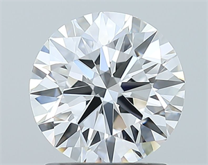 Picture of Natural Diamond 1.37 Carats, Round with Excellent Cut, D Color, VVS1 Clarity and Certified by GIA
