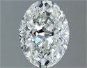 Natural Diamond 1.40 Carats, Oval with  Cut, G Color, SI1 Clarity and Certified by GIA