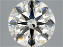 Natural Diamond 3.00 Carats, Round with Excellent Cut, K Color, SI2 Clarity and Certified by GIA