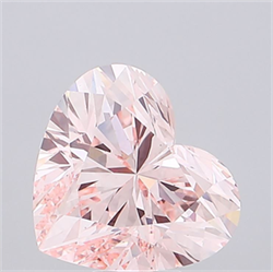Picture of Lab Grown Diamond 8.04 Carats, Heart with  Cut, Fancy Intense Pink Color, VS2 Clarity and Certified by IGI
