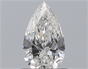 Diamante Natural 0.53 quilates, De pera , Color F, claridad SI1 y certificado GIA