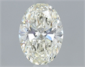 Natural Diamond 0.53 Carats, Oval with  Cut, K Color, VVS1 Clarity and Certified by GIA