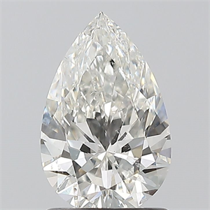Picture of Natural Diamond 1.20 Carats, Pear with  Cut, H Color, SI2 Clarity and Certified by GIA