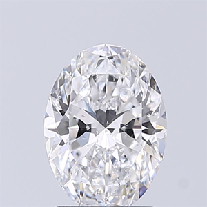 Picture of Natural Diamond 1.51 Carats, Oval with  Cut, D Color, SI2 Clarity and Certified by GIA
