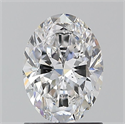 Natural Diamond 1.20 Carats, Oval with  Cut, D Color, SI2 Clarity and Certified by GIA