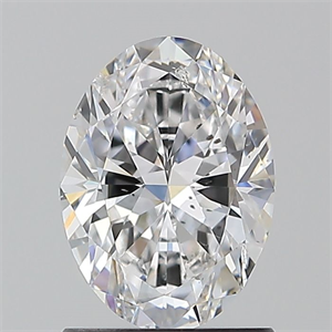 Picture of Natural Diamond 1.20 Carats, Oval with  Cut, D Color, SI2 Clarity and Certified by GIA
