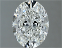 Natural Diamond 1.50 Carats, Oval with  Cut, H Color, SI1 Clarity and Certified by GIA