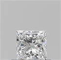 Natural Diamond 0.50 Carats, Princess with  Cut, E Color, VVS2 Clarity and Certified by GIA