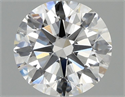 Lab Grown Diamond 1.03 Carats, Round with Ideal Cut, D Color, VS2 Clarity and Certified by IGI
