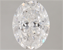 Natural Diamond 1.71 Carats, Oval with  Cut, D Color, SI2 Clarity and Certified by GIA