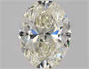 Natural Diamond 0.90 Carats, Oval with  Cut, L Color, VVS2 Clarity and Certified by GIA