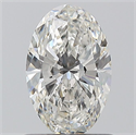 Natural Diamond 0.90 Carats, Oval with  Cut, H Color, VS2 Clarity and Certified by GIA