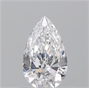 Diamante Natural 0.50 quilates, De pera , Color D, claridad VVS2 y certificado GIA