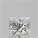 Natural Diamond 0.65 Carats, Princess with  Cut, H Color, VS2 Clarity and Certified by GIA
