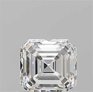 Foto Diamante Natural 0.90 quilates, Asscher , Color F, claridad VVS1 y certificado GIA de