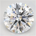 Lab Grown Diamond 2.33 Carats, Round with Ideal Cut, D Color, IF Clarity and Certified by IGI