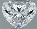 Natural Diamond 0.50 Carats, Heart with  Cut, E Color, SI1 Clarity and Certified by GIA