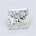 Natural Diamond 1.30 Carats, Princess with  Cut, J Color, VS2 Clarity and Certified by GIA