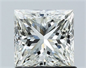 Natural Diamond 1.01 Carats, Princess with  Cut, J Color, IF Clarity and Certified by GIA