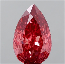 Picture of Lab Grown Diamond 5.22 Carats, Pear with  Cut, Fancy Vivid Pink Color, VS1 Clarity and Certified by IGI