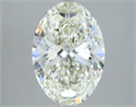 Natural Diamond 4.08 Carats, Oval with  Cut, I Color, IF Clarity and Certified by IGI