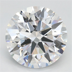 Picture of Lab Grown Diamond 2.90 Carats, Round with Ideal Cut, D Color, VVS1 Clarity and Certified by IGI