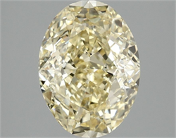 Picture of Lab Grown Diamond 3.07 Carats, Oval with  Cut, Fancy Intense Yellow Color, VS2 Clarity and Certified by IGI