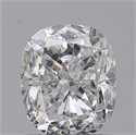 Natural Diamond 0.90 Carats, Cushion with  Cut, D Color, SI2 Clarity and Certified by IGI