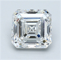 Diamante Natural 2.10 quilates, Asscher , Color F, claridad VS2 y certificado GIA