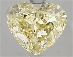 Picture of Lab Grown Diamond 2.51 Carats, Heart with  Cut, Fancy Intense Yellow Color, VS2 Clarity and Certified by IGI