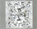 Natural Diamond 0.60 Carats, Princess with  Cut, D Color, SI1 Clarity and Certified by GIA