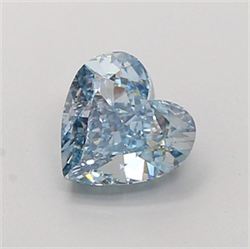 Picture of Lab Grown Diamond 1.37 Carats, Heart with  Cut, Fancy Blue Color, VVS2 Clarity and Certified by IGI