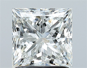 Foto Diamante Natural 1.50 quilates, Princesa , Color H, claridad VVS2 y certificado GIA de